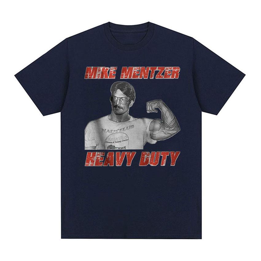2025 Summer Vintage Mike Mentzer Graphic Man Bodybuilder Print Short Sleeve Men's 100% Pure Cotton Printed T-shirt Streetwear