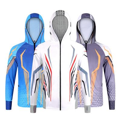 Summer Breathable Anti-Mosquito Hooded Fishing Shirt with Sun Protection and Moisture-Wicking Technology