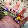 iF ME Chunky Aesthetic Large Colorful Golden Bead SquareTransparent Resin Acrylic Rings for Women Girl DIY Knuckle Party Ring Jewelry