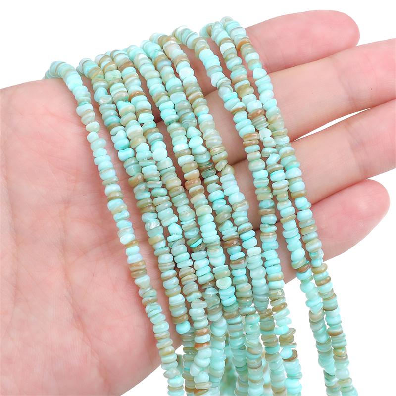 

200-230 шт. Натуральні морські раковини Нерегулярні Мезопори Круглі Роздільники для намиста, браслета, сережок, виготовлення ювелірних виробів 4mm 200-230Pcs зелений