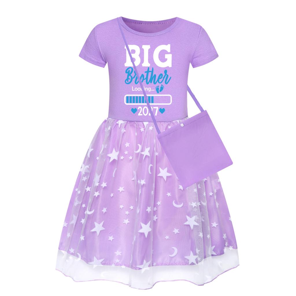 Girls Star Rainbow Lace Dress 5942