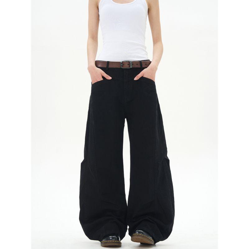 Kisko American Retro Distressed Three-Dimensional Deconstructed Army Green Scimitar Pants Unisex Design Loose Straight Pants