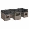 VidaXL Garden Lounge Set 8 Pcs with Grey Cushions Wicker 3326441