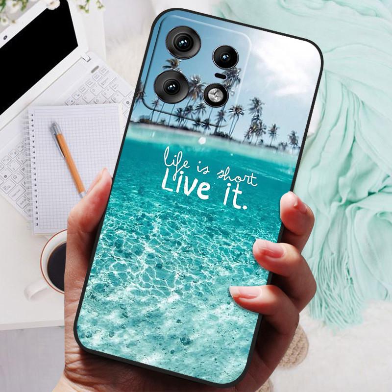 Etui na Moto Edge 50 Pro Luksusowe Zwierzęta Silikonowy Tylny Pokrowiec na Telefon Do Motorola Edge 50 Pro 5G Etui Ochronna Obudowa Edge50 pro