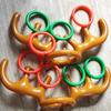 1Set Christmas Game Inflatable Balloon Reindeer Antler Hat New Year Ring Toss Headband Xmas Party Favors Supply