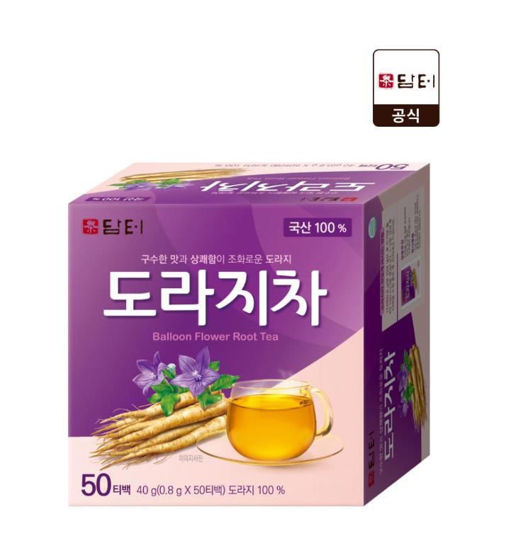 DAMTUH Balloon Flower Root Tea Bags 50pcs – Traditional Korean Herbal Tea 1 box