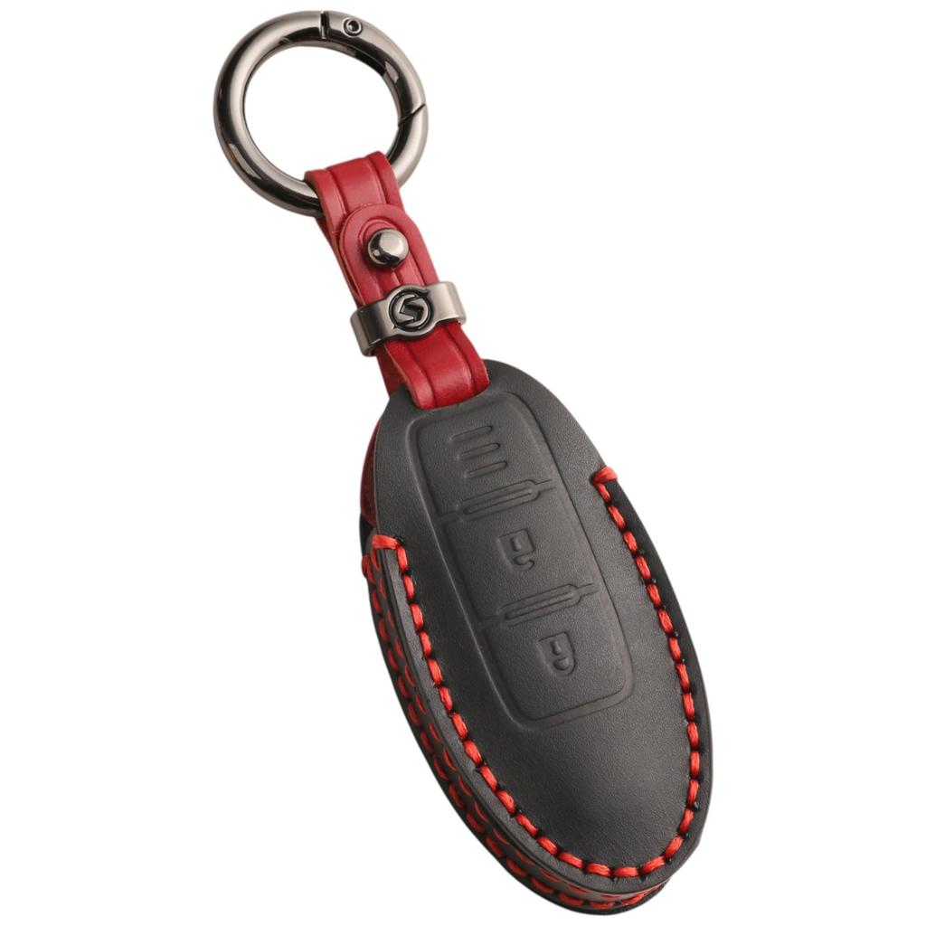 Ekte skinn Smartnøkkelveske for Nissan Delica Mini og Kompatibel med Nissan Serena Bilnøkkel Perfekt for gavegiving Skinn [smasol] Aura, Serena,