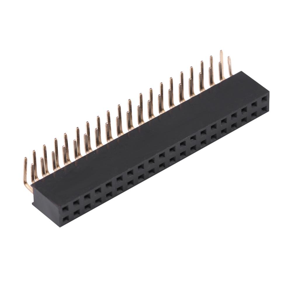 3Pcs 2.54mm Pitch Female Pin Headers 2 X 20 Pins Header Pin Socket Pin Headers  Circuit Connections