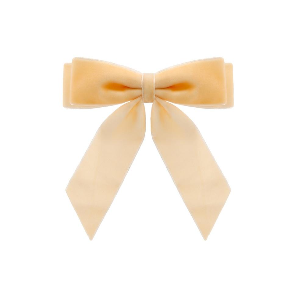 Velvet bow hanging ornament for holiday tree party supplies home decor seasonal display size 15cm/5.91in colors red pink brown