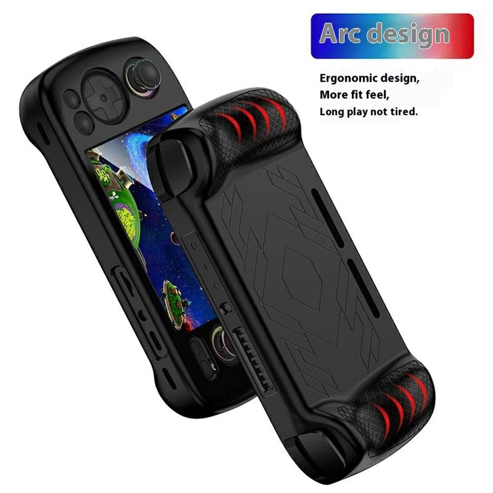 For AANBERNIC RG 406H Silicone Protective Case Handheld Game Console Shockproof Cover with Hand Strap