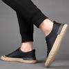 Fashion 2024 New Men Casual Leather Shoes Outdoor Antiskid Sneakers Fashion Flats Comfortable Handmade Trend Sneakers Shoes Oxford Shoes