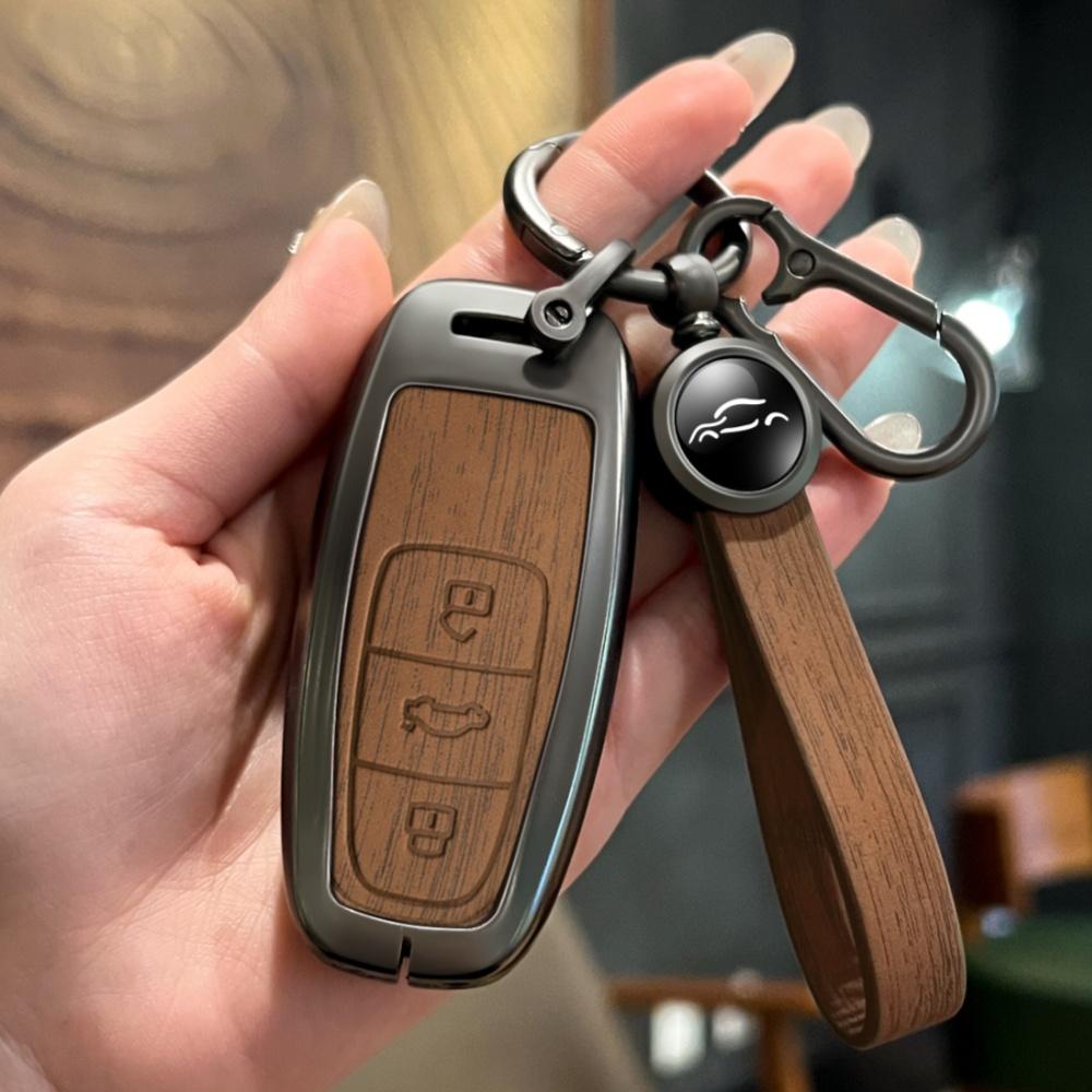 

Модный металлический чехол для дистанционного ключа автомобиля, чехол-брелок для A6 A7 A8 C8 Q8 D5 E-Tron, защитный чехол для бесключевого доступа, аксессуары коричневый