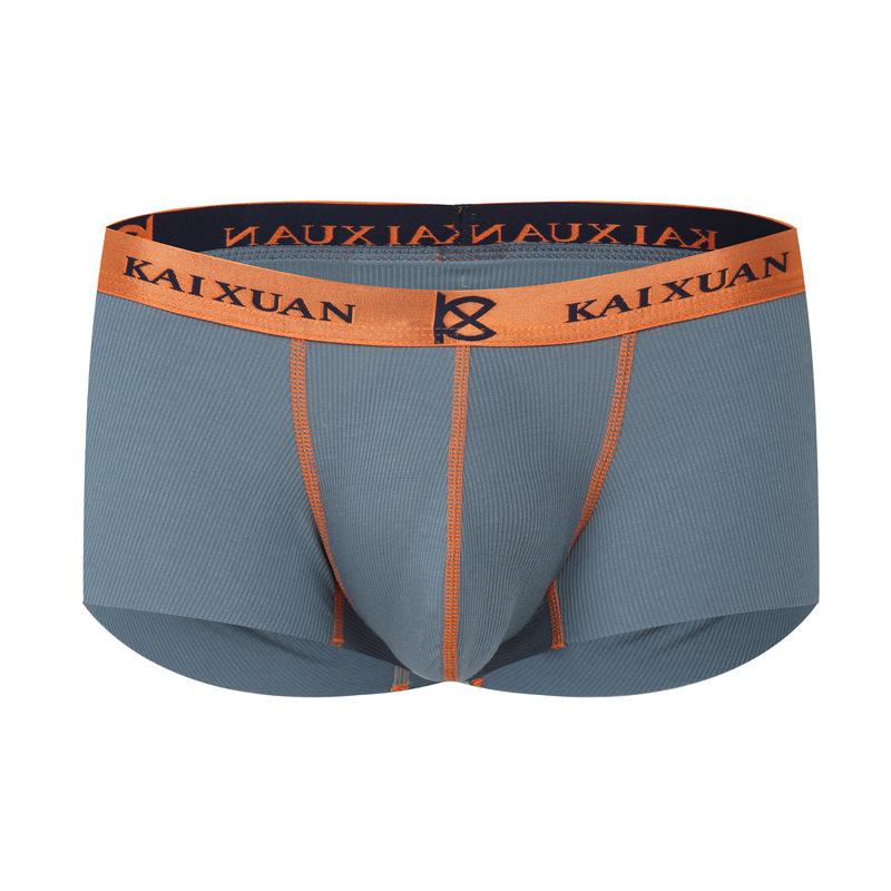 Men's Spring and Summer Sexy Color Patchwork Slim Breathable Low-waist Boxer Briefs