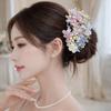 Colorful Flower Hair Stick Bohemian Bride Hair Accessories Elegant Side Clip  Daily