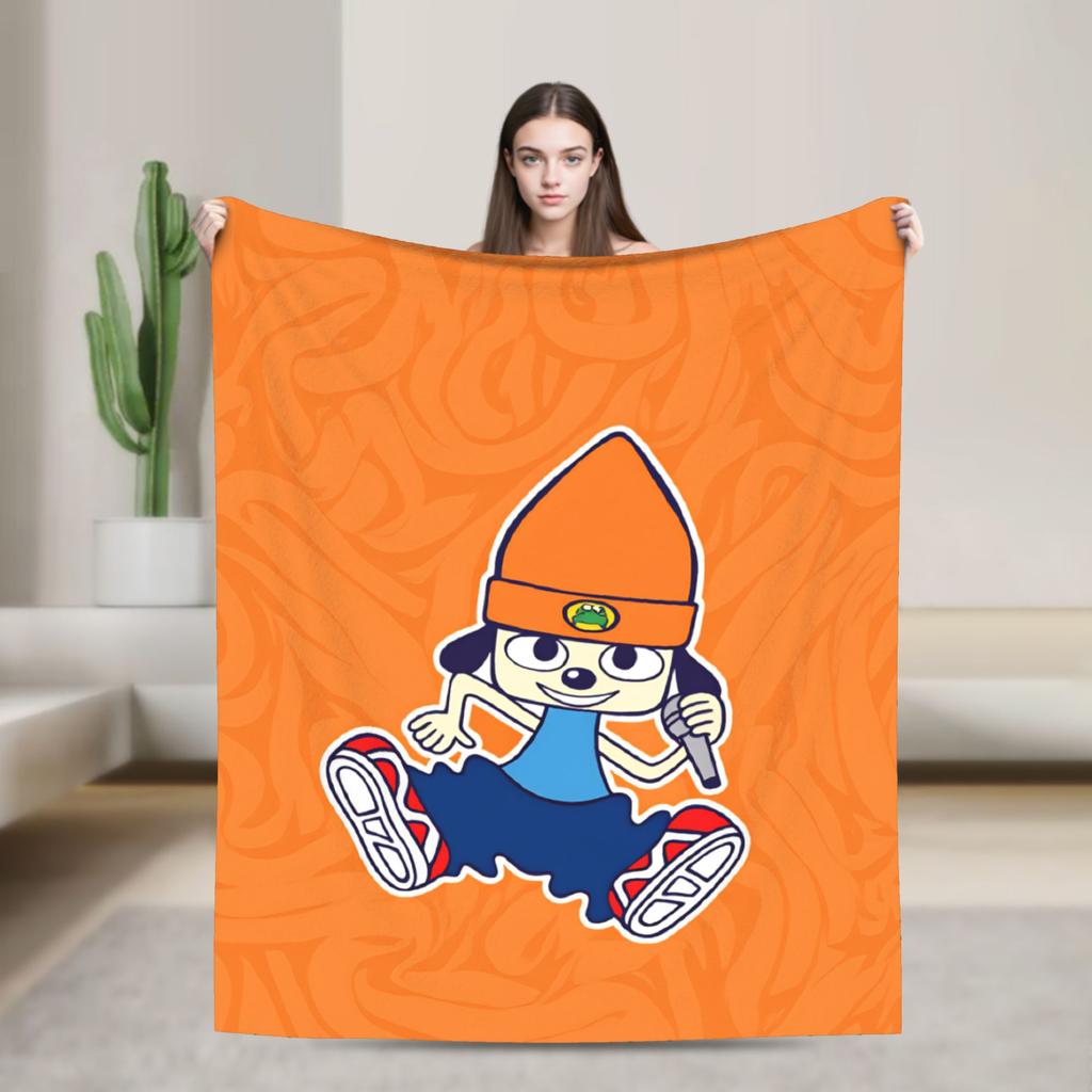 Parappas The Rappers Blankets Quality Super Warm Throw Blanket Winter Airplane Travel Couch Chair Funny Bedspread