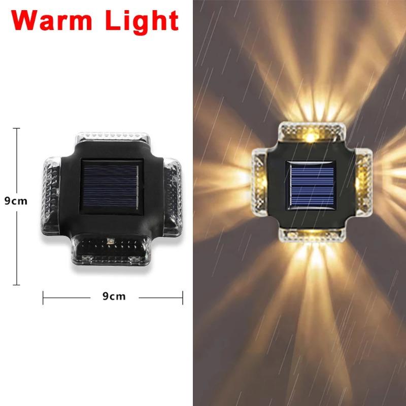 

Светодиодный настенный светильник на солнечных батареях, водонепроницаемый, солнечный свет, светящийся вверх и вниз, для наружного садового ограждения, лестницы, украшения, солнечная лампа Warm Light*2PCS