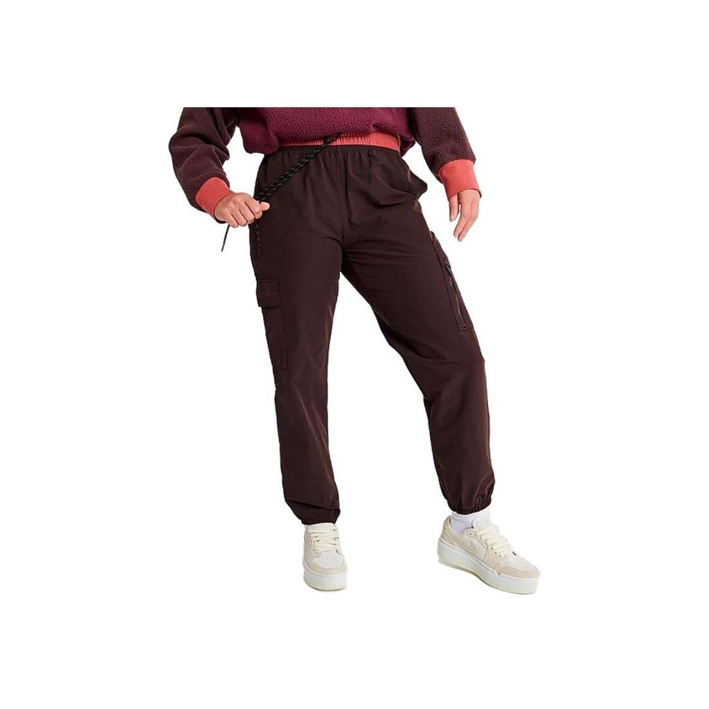 Nike Solid Fit Three-Quarter Sports Pants Women Bottoms Brown FB2188-203