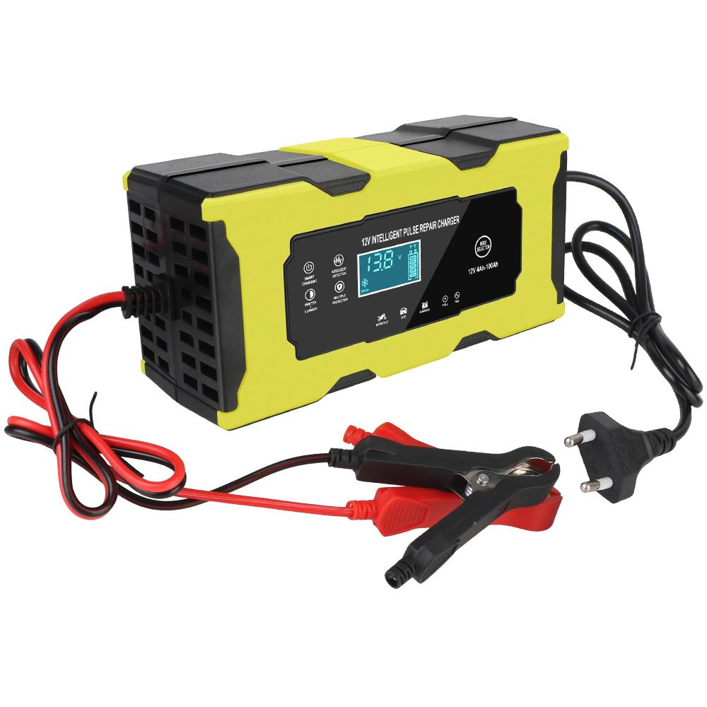 Nass-Trocken-Blei-Säure-Gel-Ladegerät Universal-Auto-Autobatterie-Ladegerät Pulsreparatur Smart Truck Motorrad Auto-Ladegerät 12V 6A