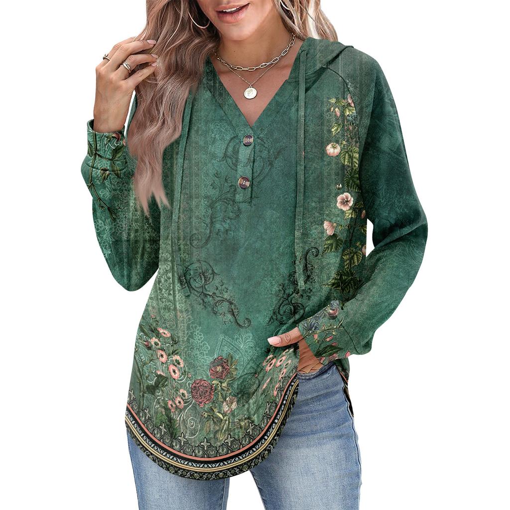 Women's Fashion Women's Lightweight Long Sleeve Pullover With Pockets Preppy Graphic Hoodie