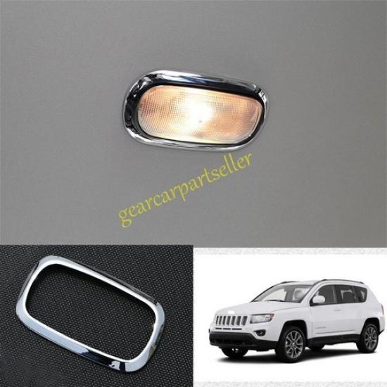 For Jeep Patriot Compass 2010-16 Chrome Roof Middle Reading Light Cover Trim
