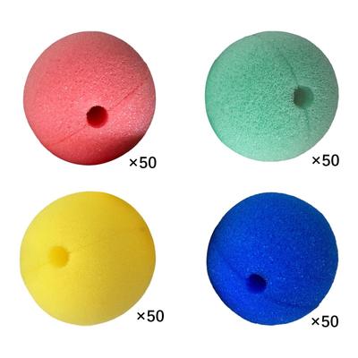 50Pcs Clown Noses Props Sponge Balls for Halloween Performance Carnival