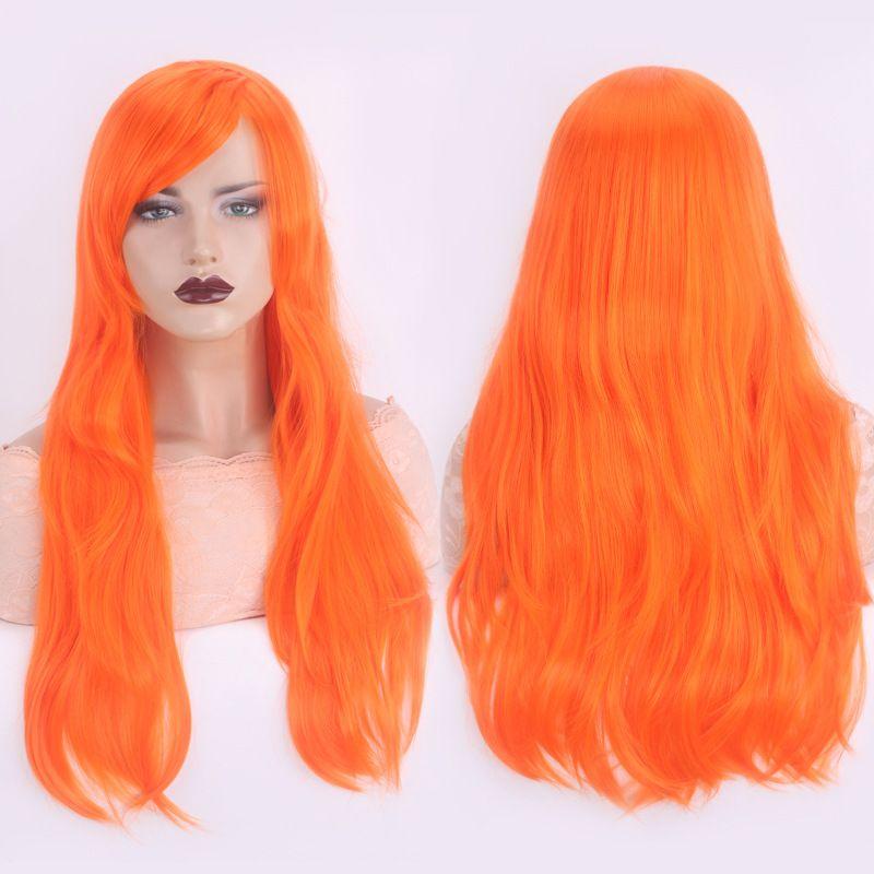 Cosplay Anime Wig 70cm Long Curly Hair Colorful Stage Wig for Cosplay