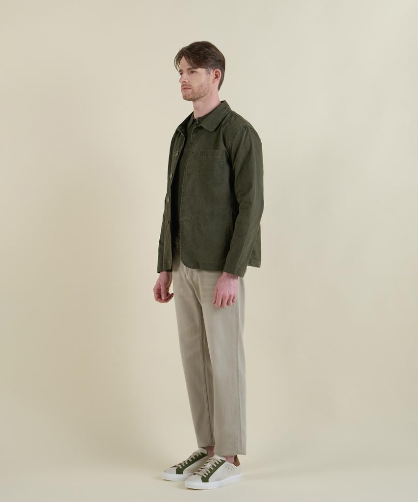 Panicale Khaki Cotton Work Jacket