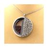 Stones and Minerals. Raw Ruby Necklace. Half-circle Model.