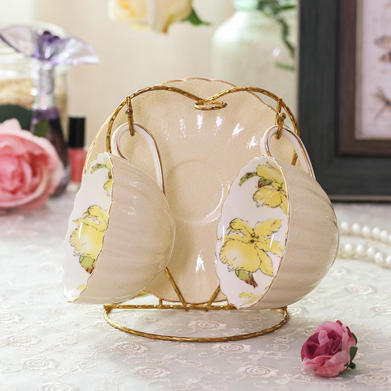 European Style Coffee Cup Set Household Flower Tea Cup