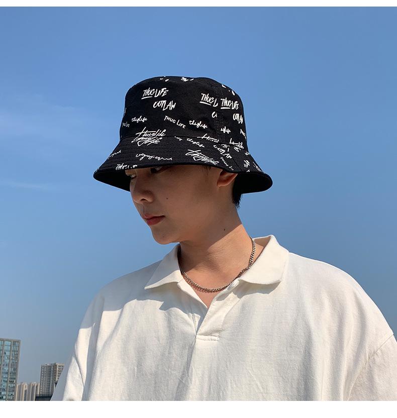 Trendy Double-Sided Embroidered Fisherman Hat for All Seasons - Unisex Casual Style