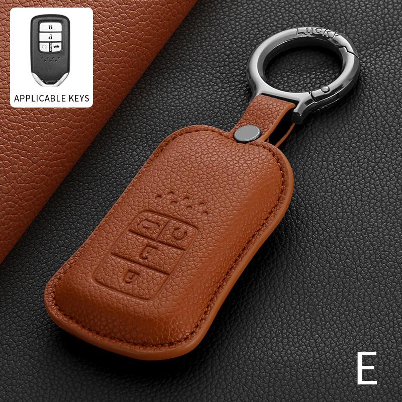 Leather Car Key Case Cover For Honda Honda Accord Civic 10Th Cr-V Hr-V Insight Odyssey Pilot Ridgeline Jazz Jade Fit Freed City