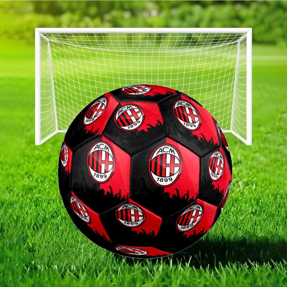 Milan Football club Printed Size 5 Soccer Ball - Durable, Machine-stitched, Soft and Comfortable, Suitable for Training and Matches Gift
