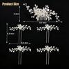 Pente de Cabelo para Casamento de Noiva 2025: Elegante Adorno de Cabeça com Pérolas e Strass para Banquetes