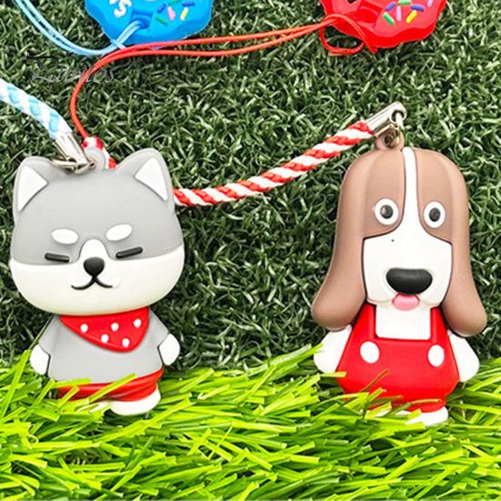 Golf Tee Organizer Cartoon Dog Hanger Plastic Anti Lost Ring Dispenser with Strap Loss Prevention Accessory for Men Women Golfer Patterned Caddy