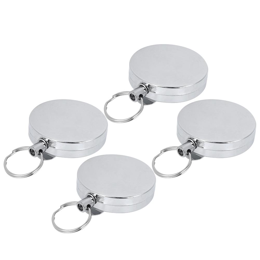 5CM Ganzmetall Einfacher Zugknopf Anti-Verlust Anti-Diebstahl Schlüsselanhänger Hoher Rückprall Einziehbar