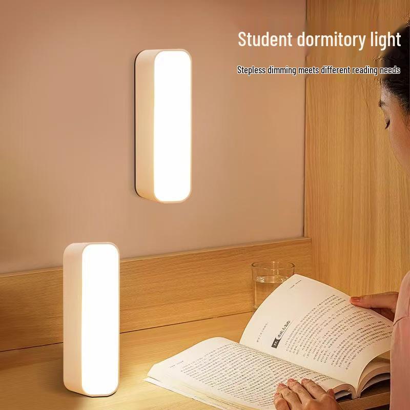 Intelligent Induction Night Light: Rechargeable Press-On Lamp for Dorms, Bedside, and Camping with Eye Protection