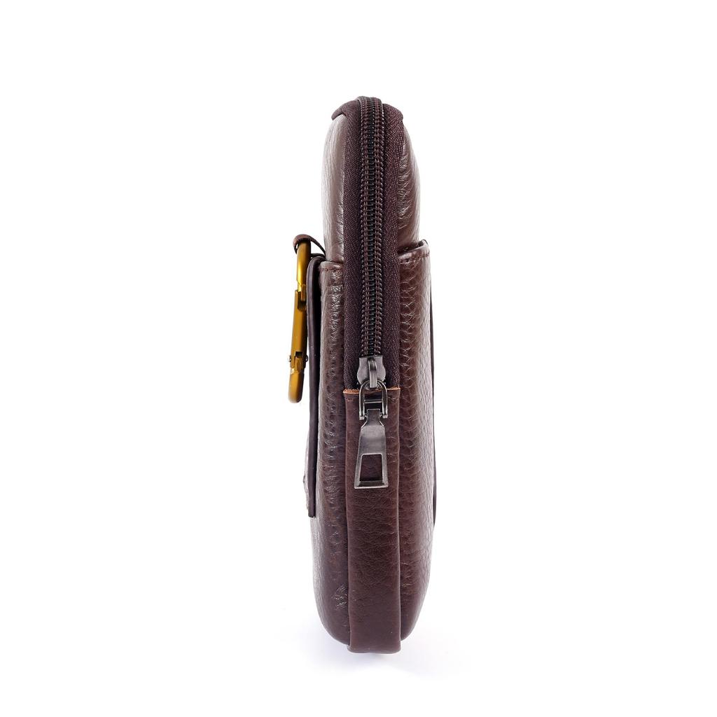 Herren Echtleder Slim Bauchtasche - Lässige Rindsleder Gürteltasche für Outdoor-Einsatz