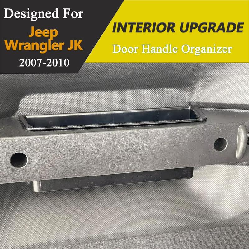 Door Handle erts Storage Box Organizer for Jeep Wrangler JK JKU 2007-2010 Door Grab Handle Tray Interior Accessories Tidying