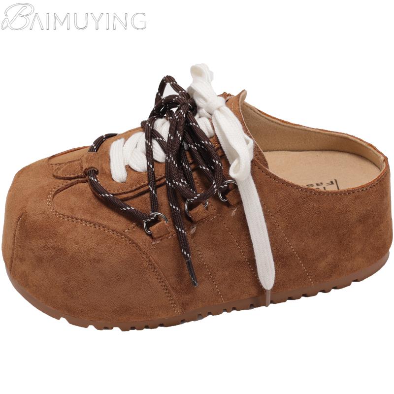 Fashion Casual Sneakers Woman Flats Shoes Slippers Platform Sandals Mules 2025 Designer Summer Lace Up Walking Loafers Women's Sneakers