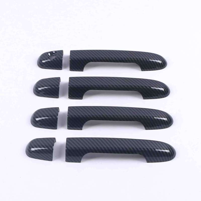 For Hyundai I30 2007 2008 2009 2010 2011 ABS Carbon Fiber Glossy Black Auto Door Handle Cap Cover Trims Sticker Car Accessories