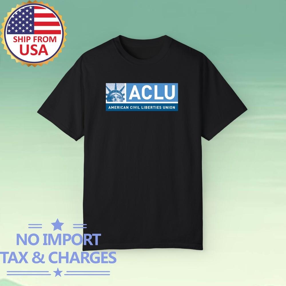 ACLU American Civil Liberties Union Men#039;s Black Size S5XL Unisex T-Shirt M