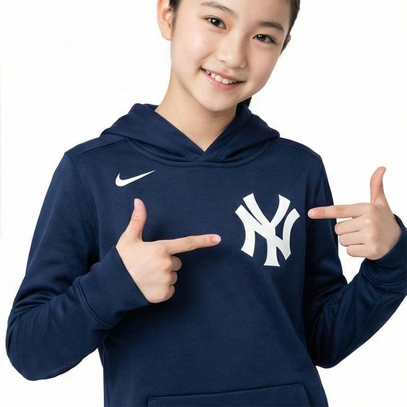 Nike × MLB Hoodie New York Yankees Casual Versatile Sports Comfortable Pullover Long Sleeve Kids Hoodies 3Z3B3SBHD-NYY