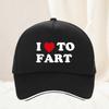 Unique I Love To Fart Graphic Print Baseball Cap Funny Unisex Style Adjustable Snapback Hat
