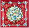 New Brand Bandana Shawl 100% Twill Silk Scarf Floral 130cm Square Scarves Print Kerchief Woman Headband Hijab Scarf&Wraps