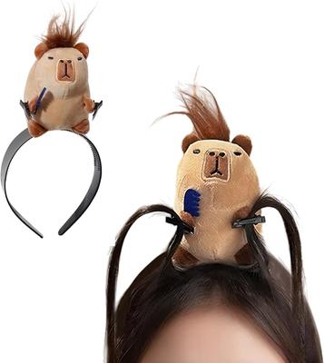 [Sotine] Capybara Headband, Funny Plush Hairclip