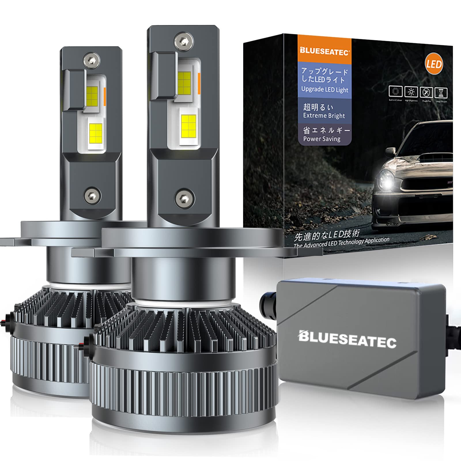 

Светодиодная фара BLUESEATEC H4, 130 Вт, Взрывной свет, Техосмотр, Переключение HI/LO, Тихий вентилятор,