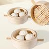 With Handle Bamboo Steamer Round Stuffed Bun Steamer Household Bamboo Steam Basket  Dumpling