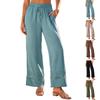 Pantalon large décontracté et confortable pour femme avec cordon de serrage et poches – Coupe décontractée
