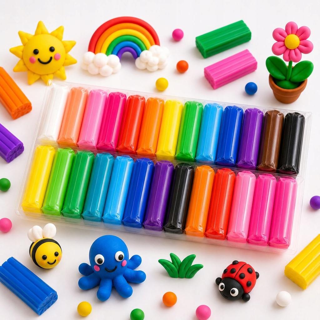 SUPER LIGHT CLAY 24 COLORS SET FOR CHILDREN