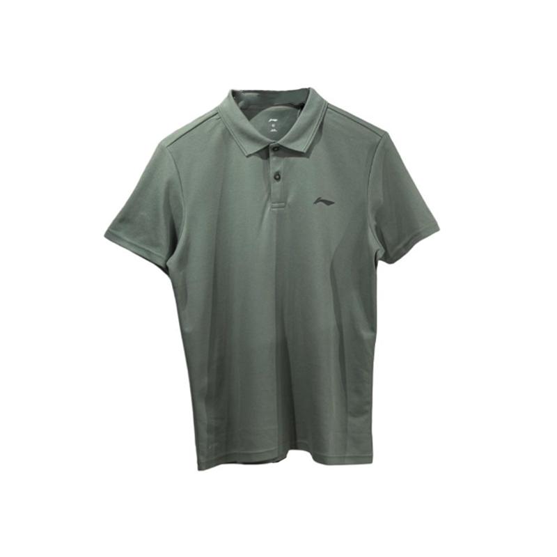 Li-Ning Plain Simple Breathable Cool Quick-Dry Casual Short Sleeve Polo Shirt Men Tops APLU139-5